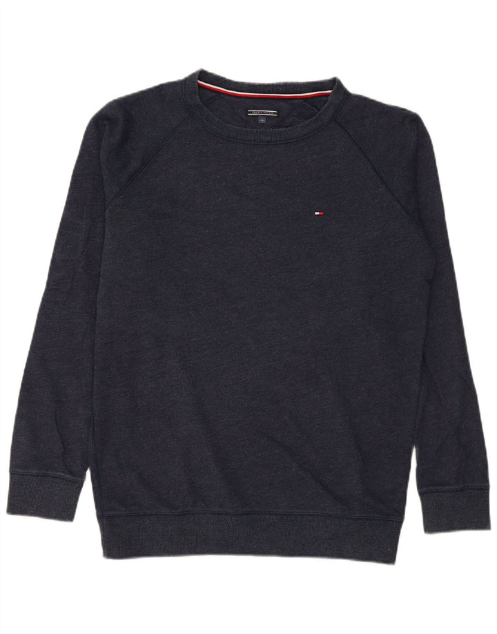 Tommy Hilfiger Herren-Sweatshirt mit normaler Passform, mittlere marineblaue Baumwolle