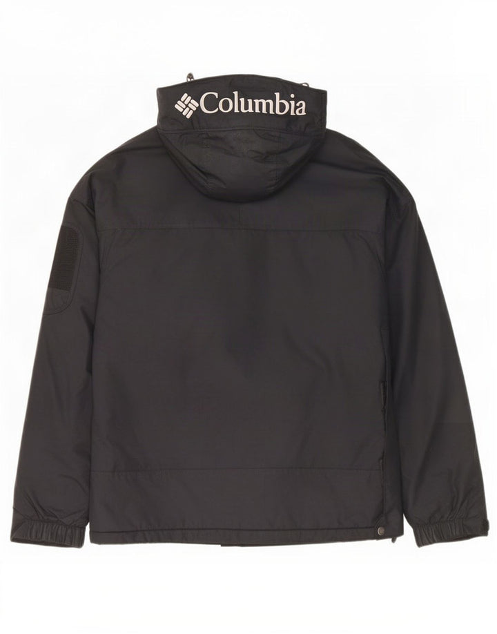 Columbia Herren-Anorakjacke mit grafischer Kapuze, UK 38, mittelschwarzes Nylon