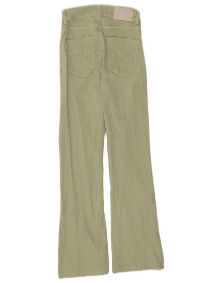 Zara Damen Schlagjeans EU 36 XS W26 L28 Grün