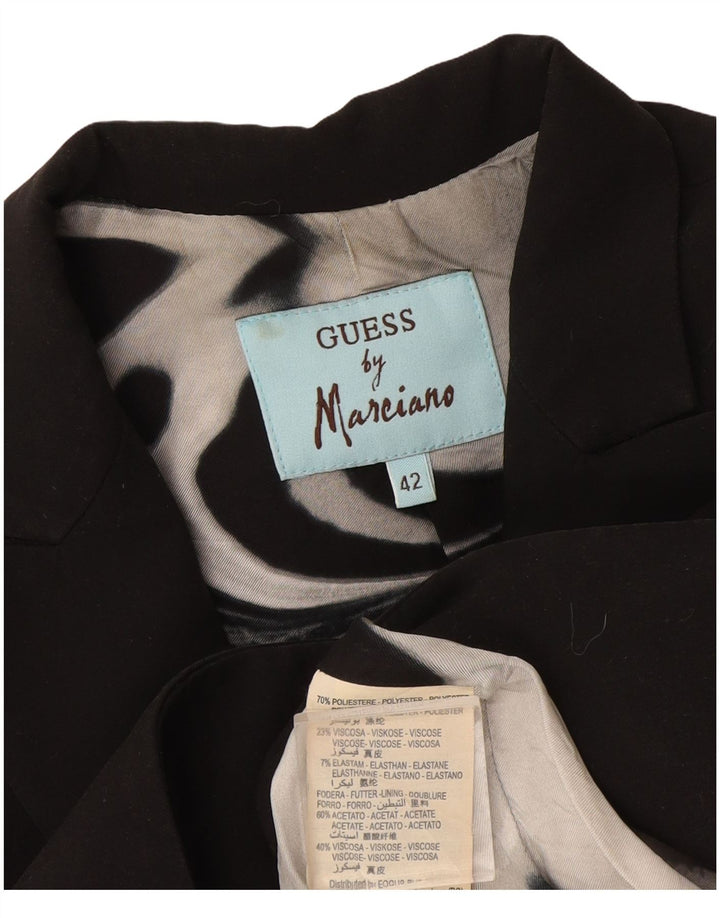 Guess By Marciano Damen 1-Knopf-Blazerjacke IT 42 Mittelschwarz