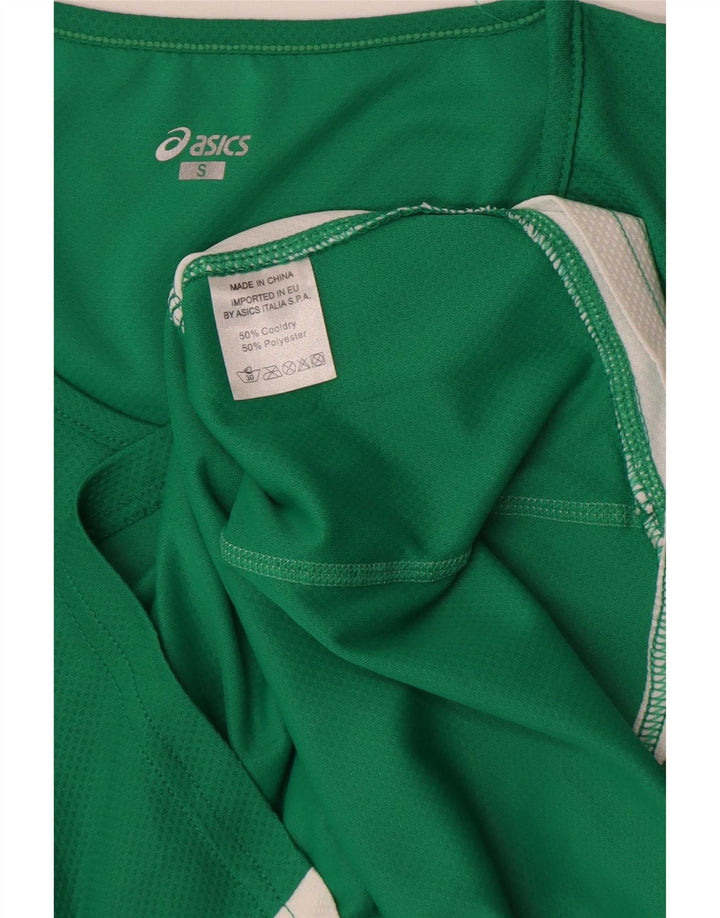 Asics Herren Grafik-Weste-Top, klein, grün, Farbblock