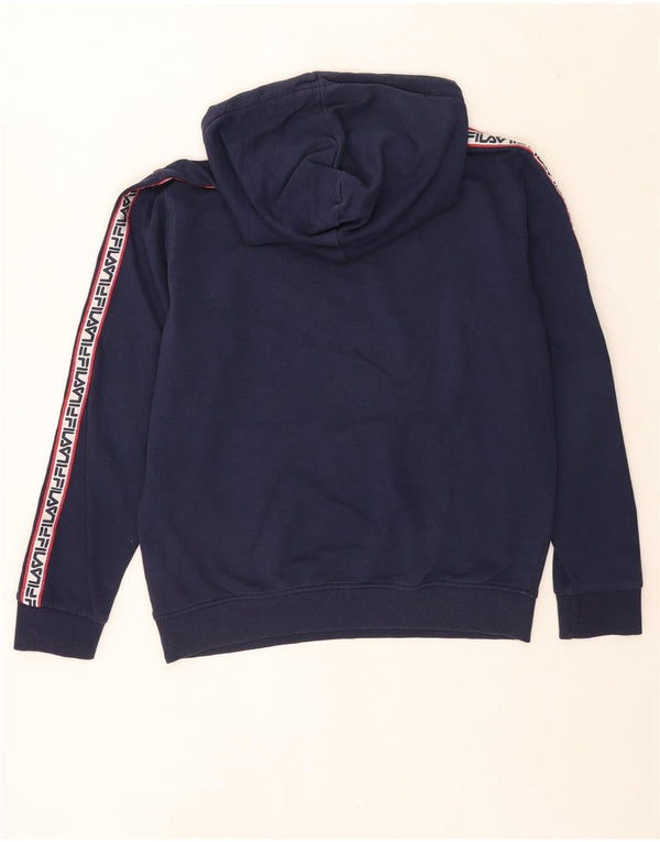 Fila Herren-Kapuzenpullover mit Grafik, mittelgroß, marineblau, Colourblock-Baumwolle