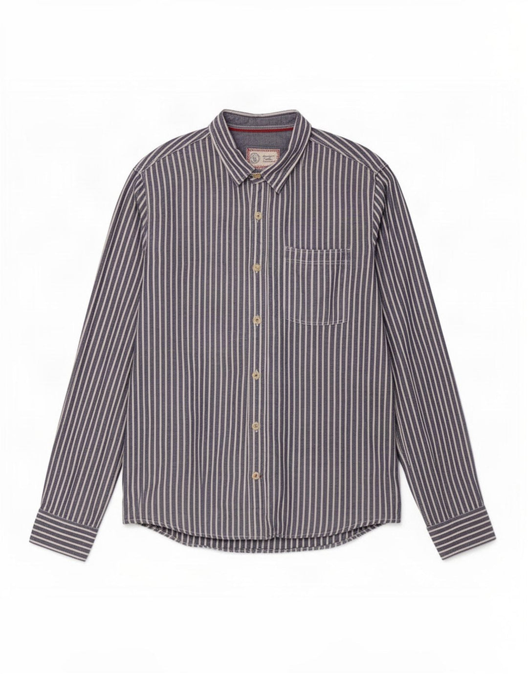Fat Face Herrenhemd XL blau gestreift aus Baumwolle