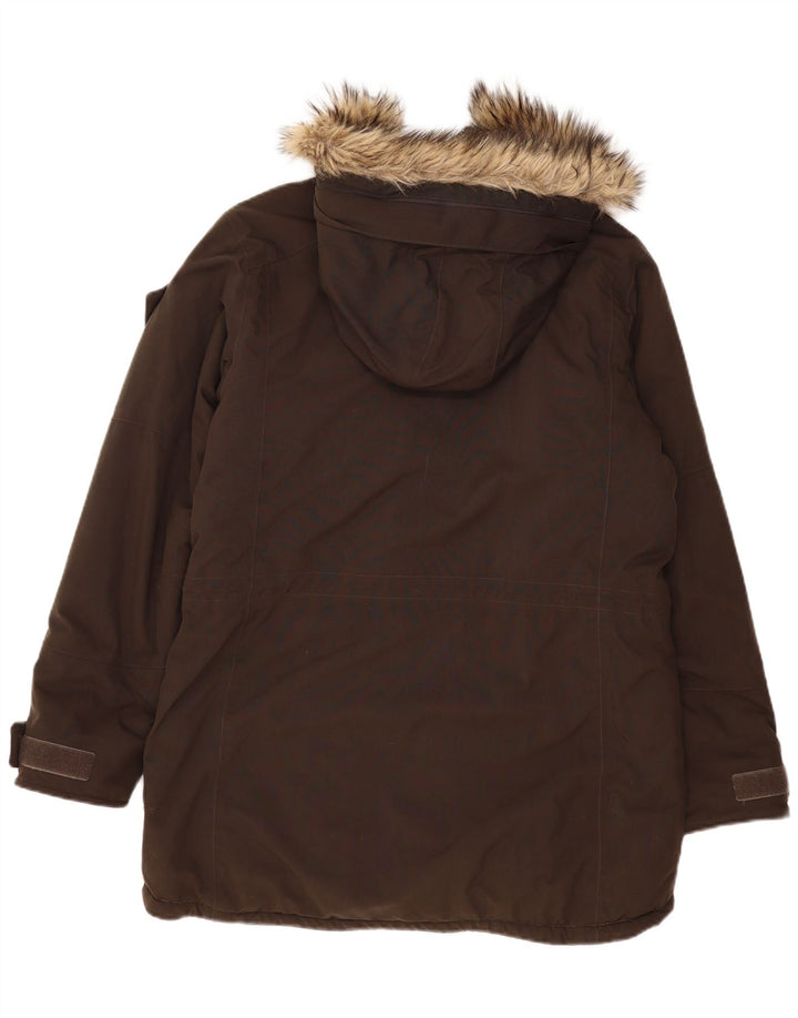FJALL RAVEN Damen-Parka mit Kapuze, UK 16, Größe L, Khaki