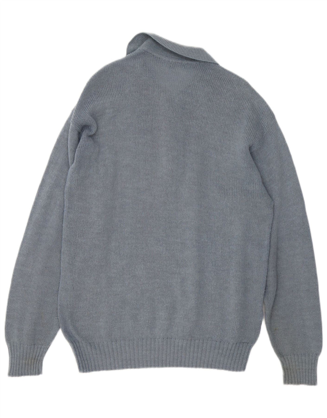 Vintage Herren Rollkragenpullover Pullover mittelgraue geometrische Alpakawolle