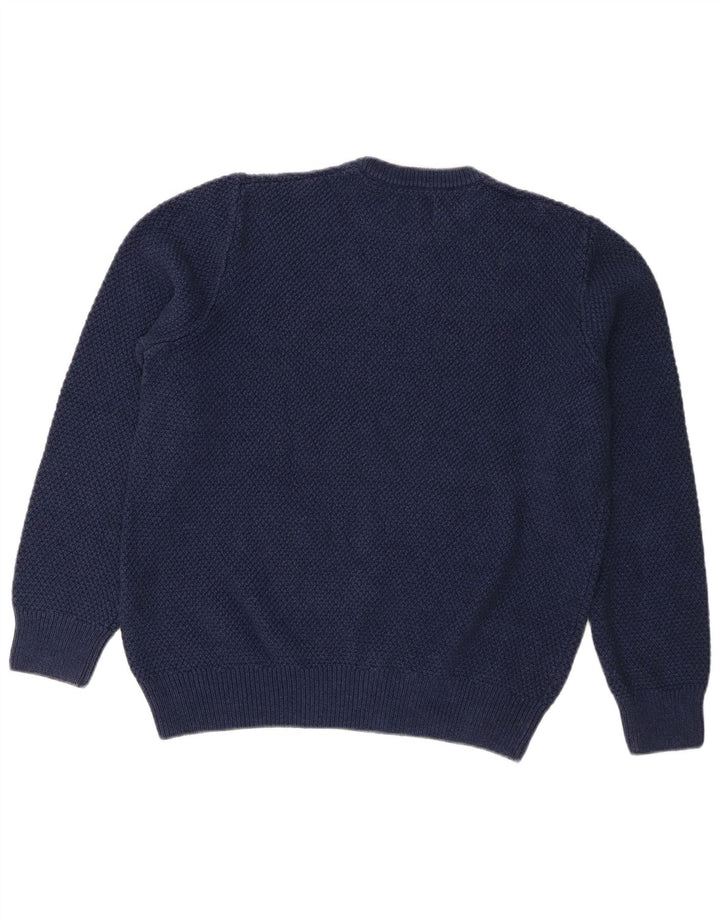 Superdry Herren-Pullover mit Rundhalsausschnitt, groß, marineblaue Baumwolle