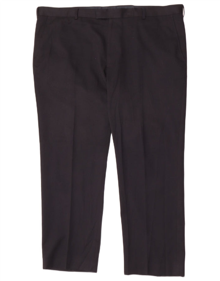 Marks & Spencer Herren-Anzughose, normal, gerade, W42, L29, Marineblau