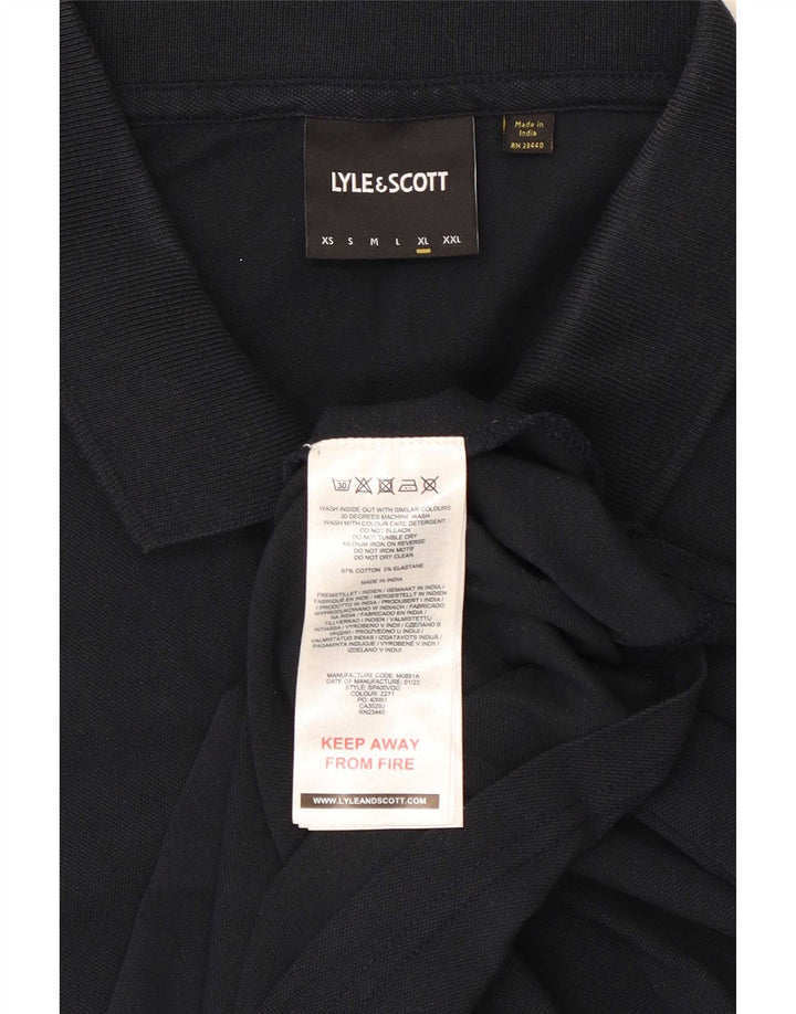 Lyle & Scott Herren Poloshirt XL Marineblau Baumwolle