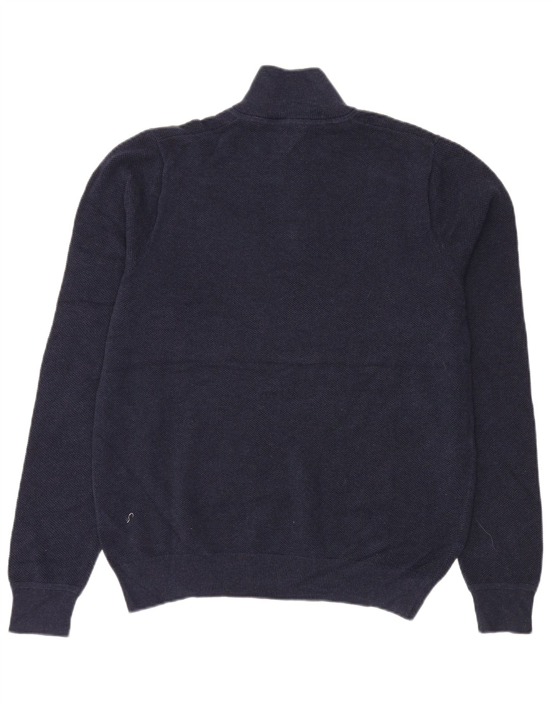John Lewis Herren-Pullover mit Reißverschluss am Hals, große marineblaue Baumwolle