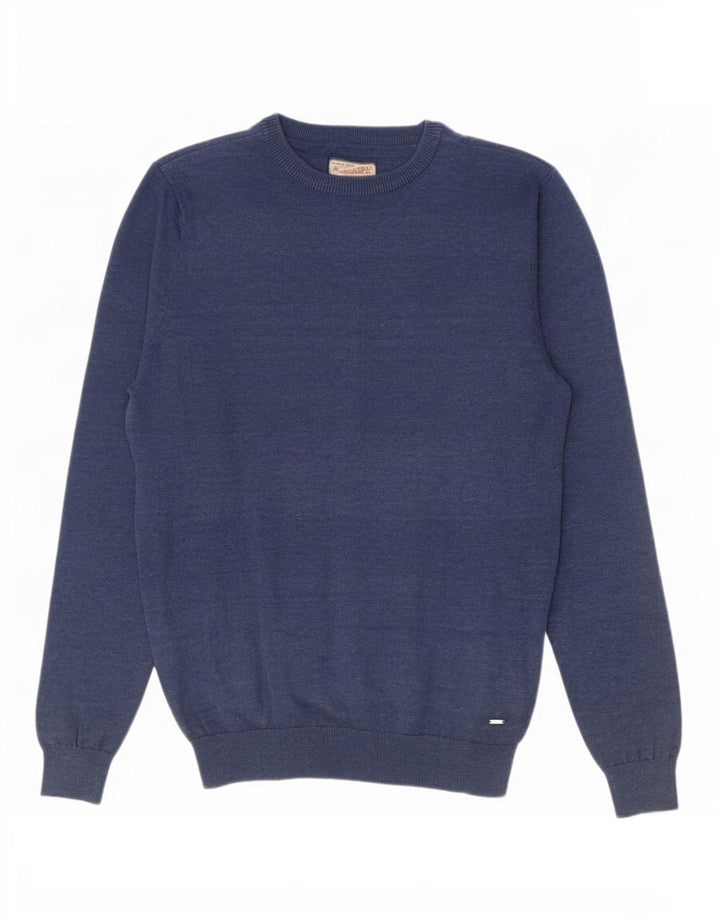 Petrol Industries Herren-Pullover mit Rundhalsausschnitt, mittlerer marineblauer Nadelstreifen
