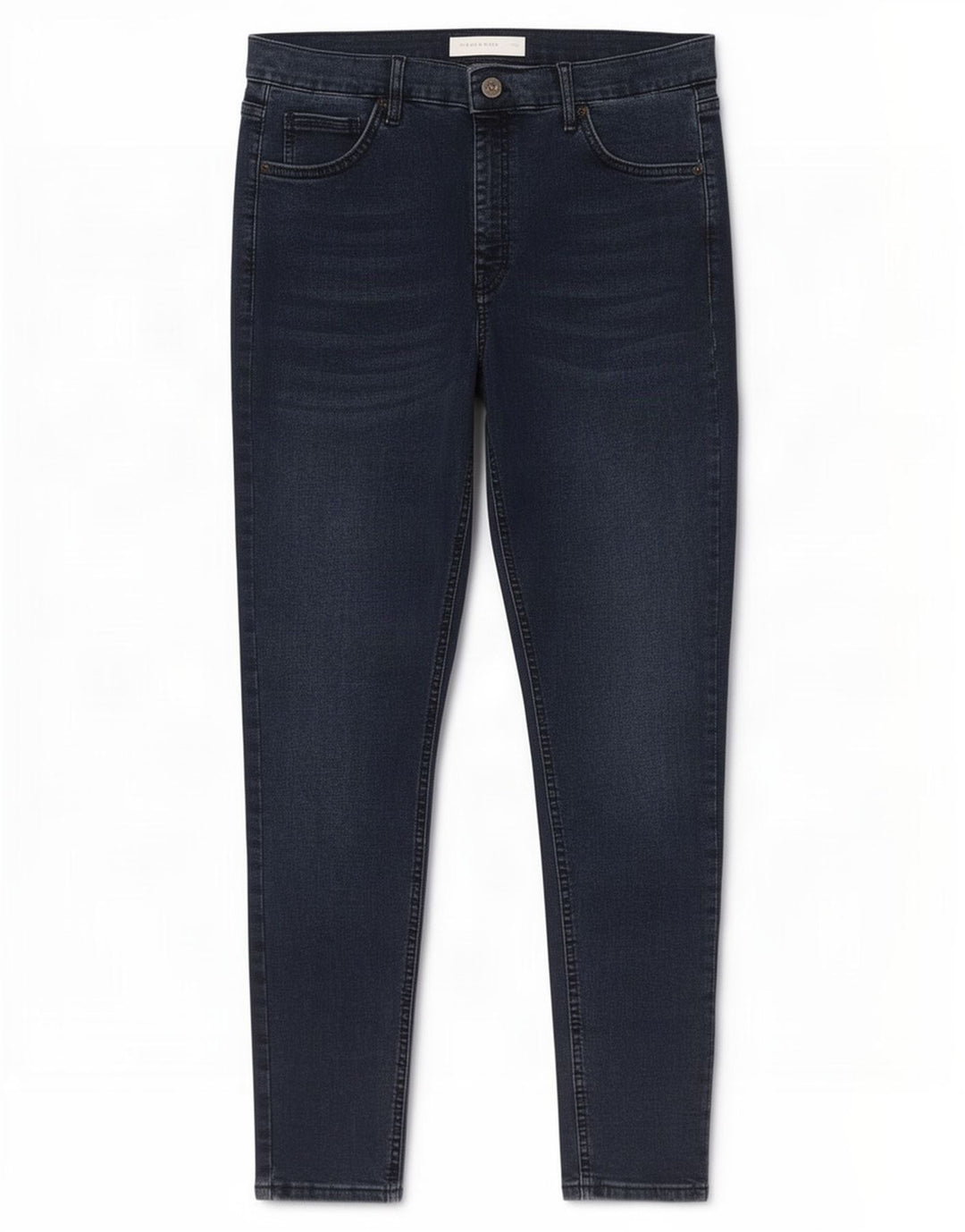 Topshop Damen Skinny Jeans W34 L32 Marineblau Polyester