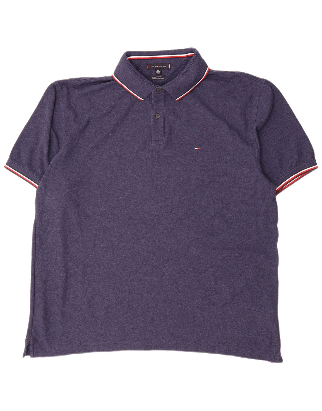 Tommy Hilfiger Herren-Poloshirt mit normaler Passform, 2XL, Marineblau, Baumwolle