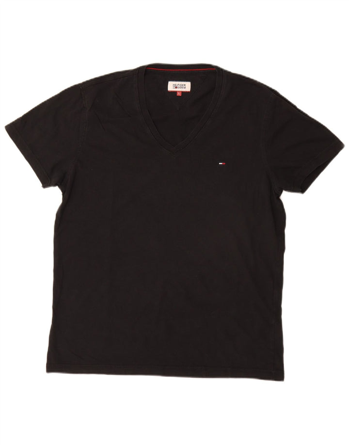 TOMMY HILFIGER Herren T-Shirt Top Large Schwarz