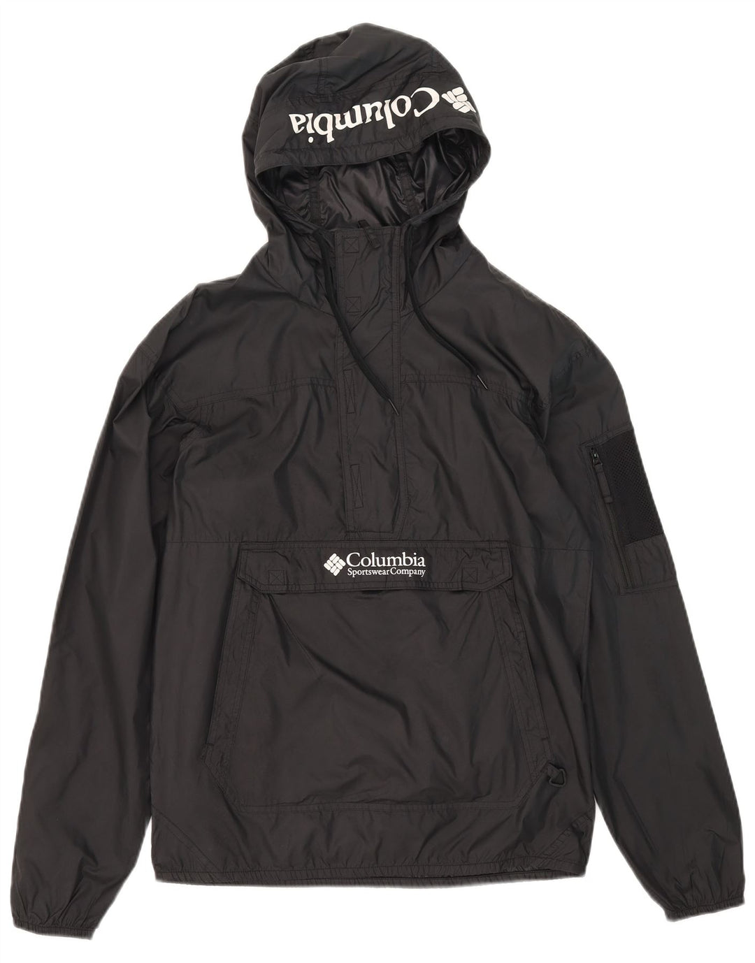 Columbia Herren Kapuzenpullover Regenjacke UK 36 Small Schwarz Polyester
