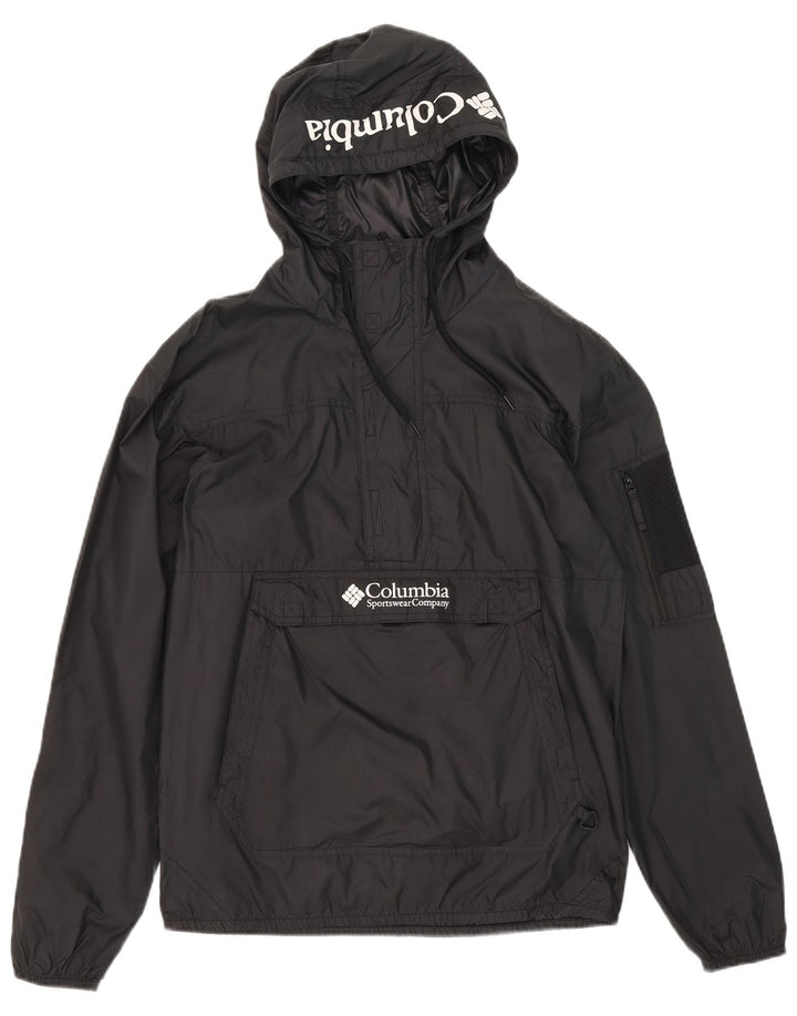 Columbia Herren Kapuzenpullover Regenjacke UK 36 Small Schwarz Polyester