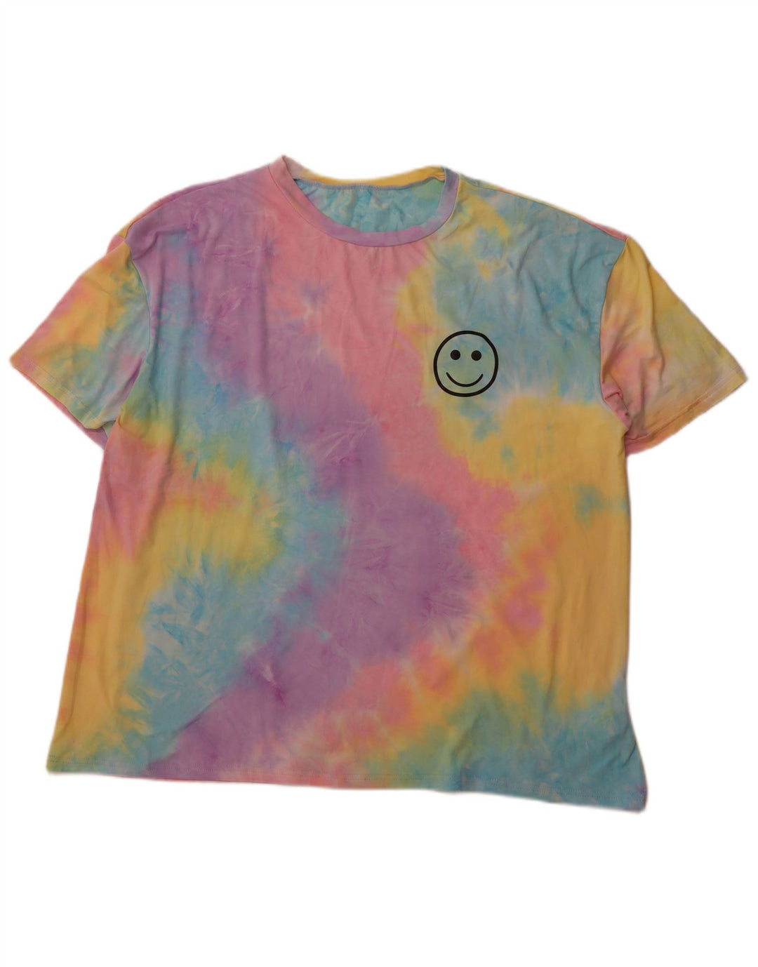 SHEIN Mens T-Shirt Top XL Multicoloured Tie Dye Polyester