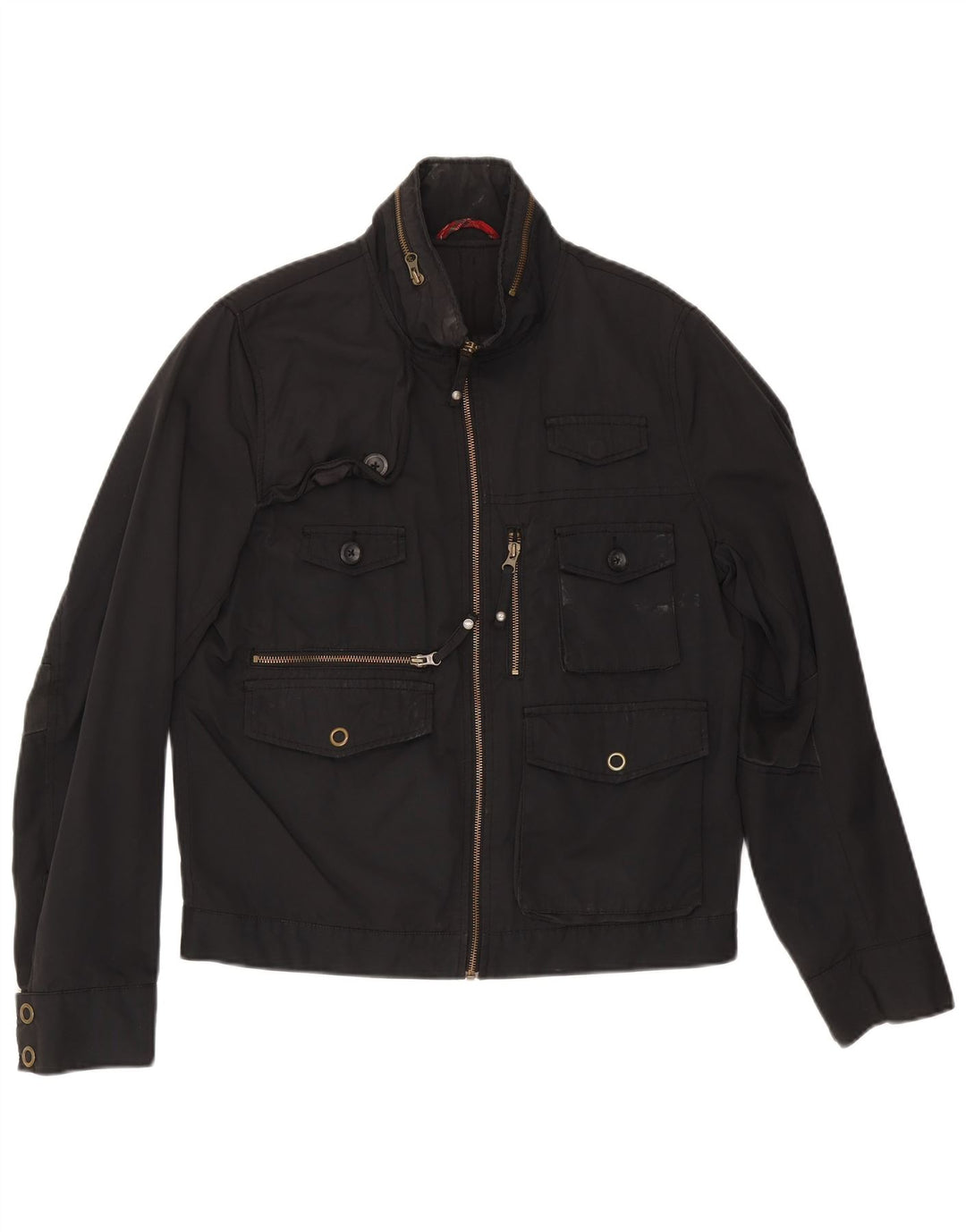Joop Herren-Utility-Jacke mit Kapuze, UK 38, Mittelschwarz, Polyester