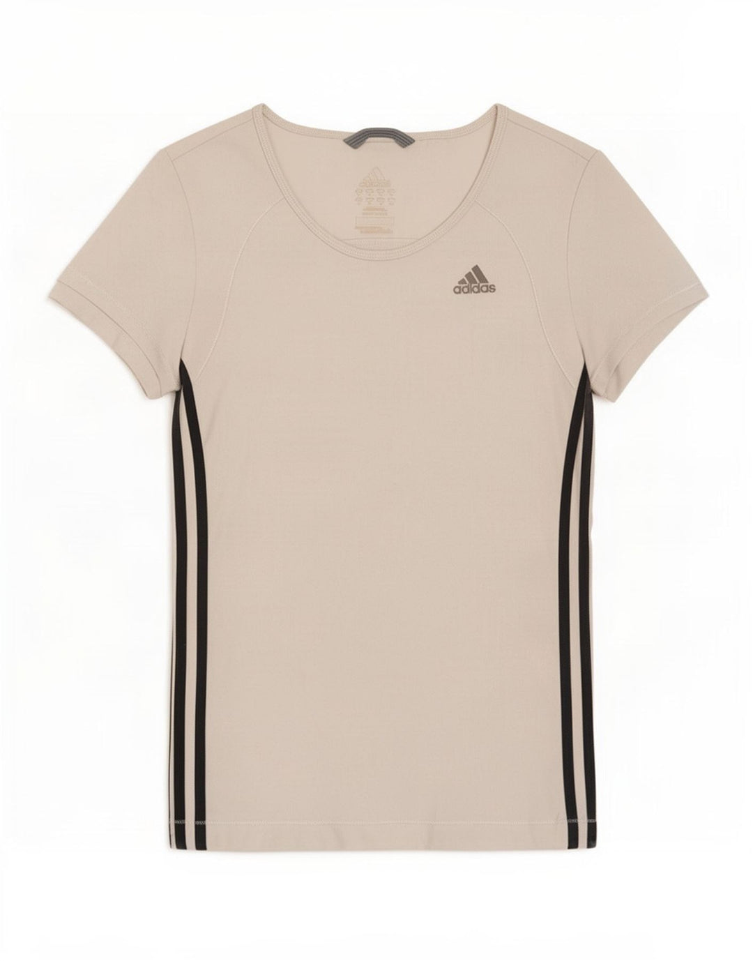 Adidas Damen Climalite T-Shirt Top UK 12 Medium Weiß Polyester