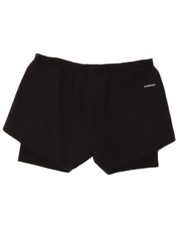 Adidas Damen Aeroready Sport Shorts UK 8/10 Small Schwarz Polyester