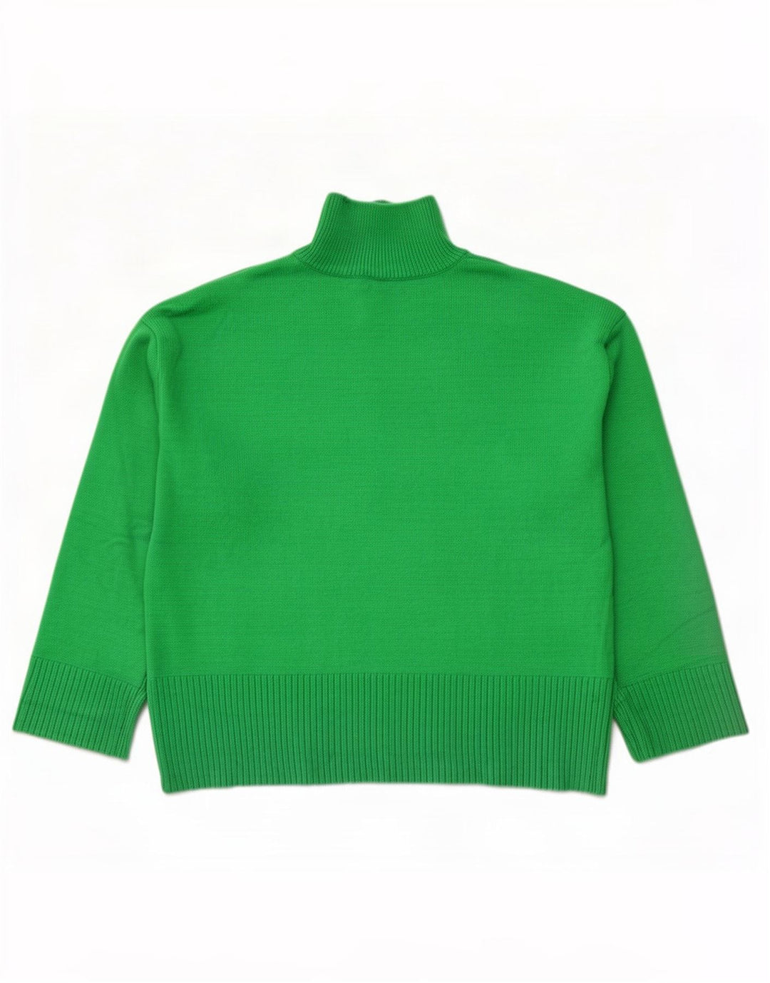 Zara Damen-Pullover mit Reißverschluss am Hals, Gr. 16, Grün