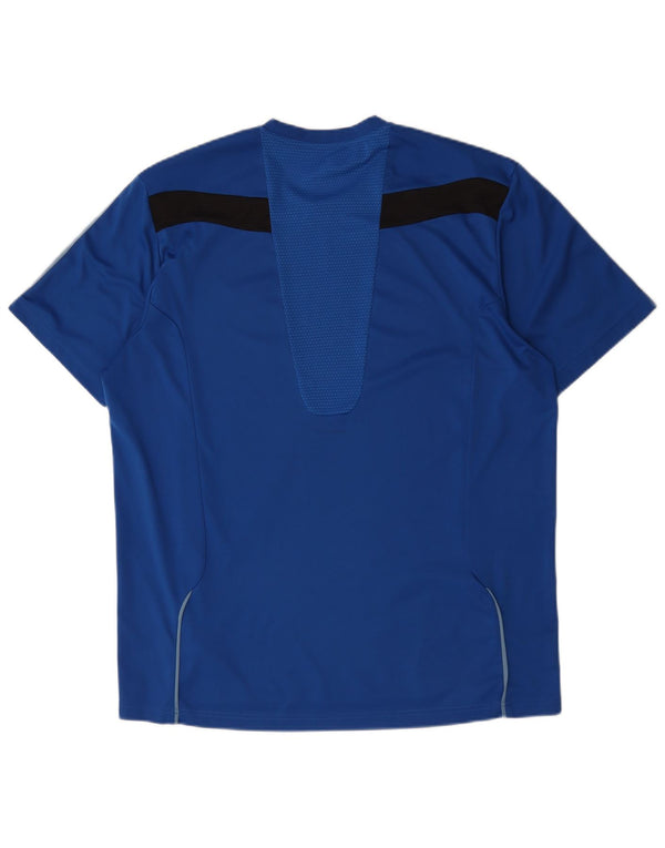 Adidas Herren T-Shirt Top XL Blau Colourblock Polyester
