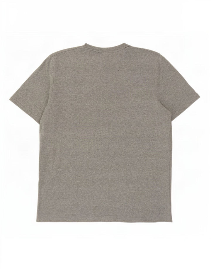 Ellesse Herren-T-Shirt mit Grafik, groß, grau gesprenkelte Baumwolle