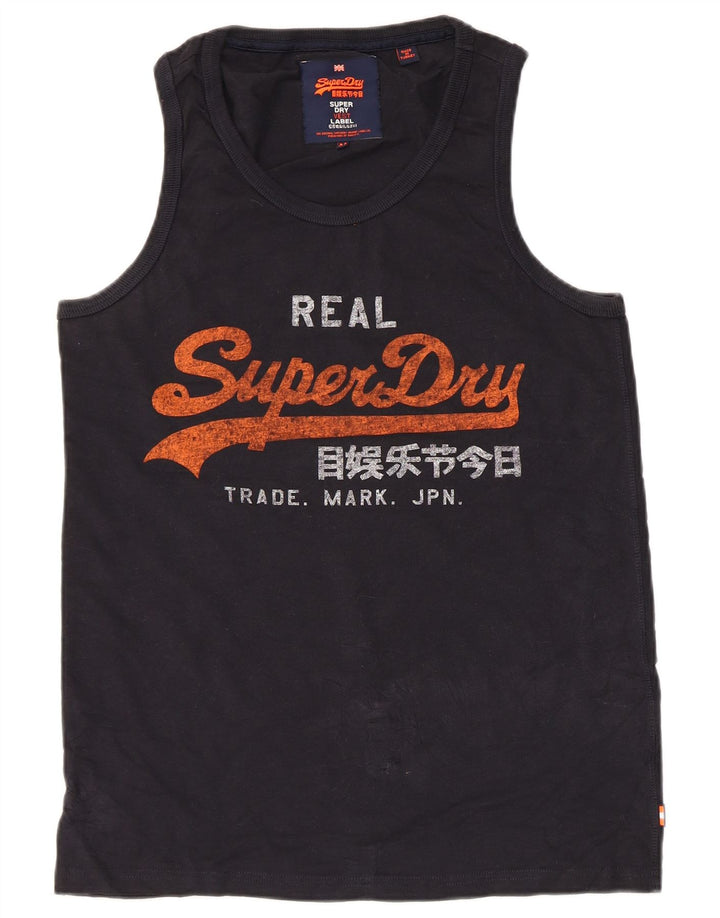Superdry Herren Grafik-Trägershirt aus Baumwolle in mittlerem Marineblau