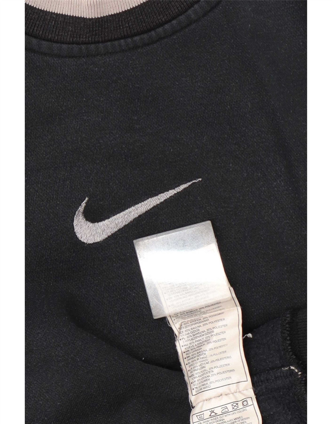 Nike Herren-Sweatshirt-Pullover aus mittelgrauer Baumwolle