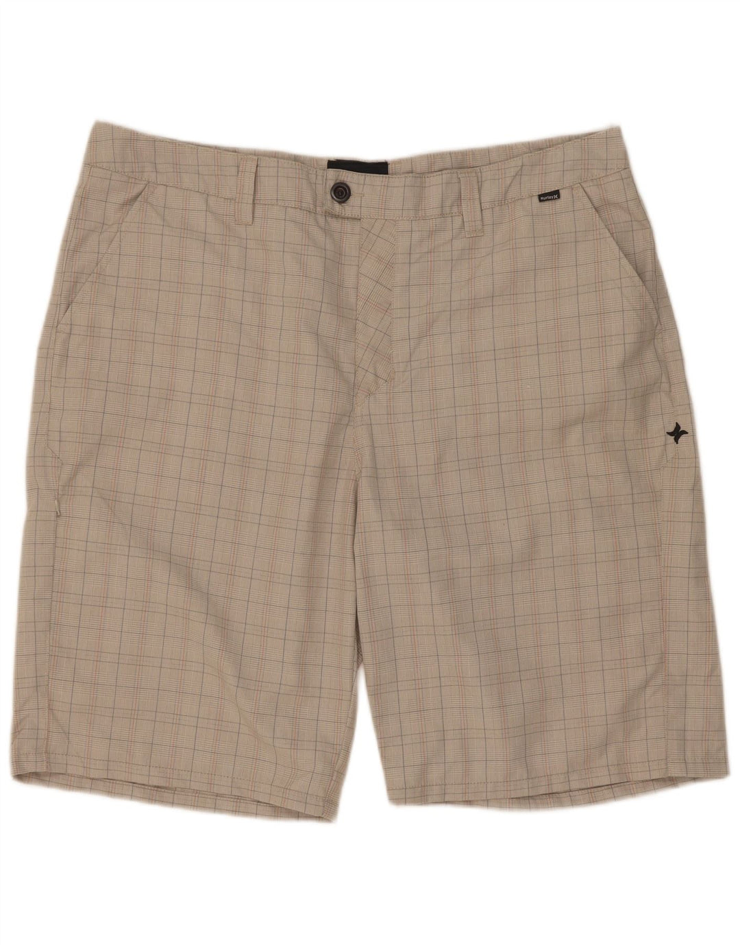 Hurley Herren Cargoshorts W38 XL Grau kariertes Polyester