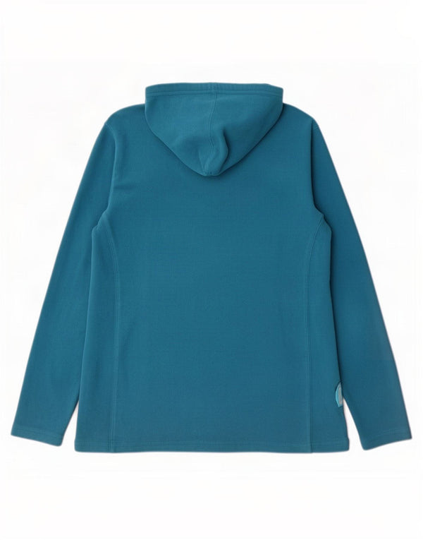 Mountain Warehouse Damen-Fleecepullover mit Kapuze und Reißverschluss am Kragen, Gr. 16, Blau