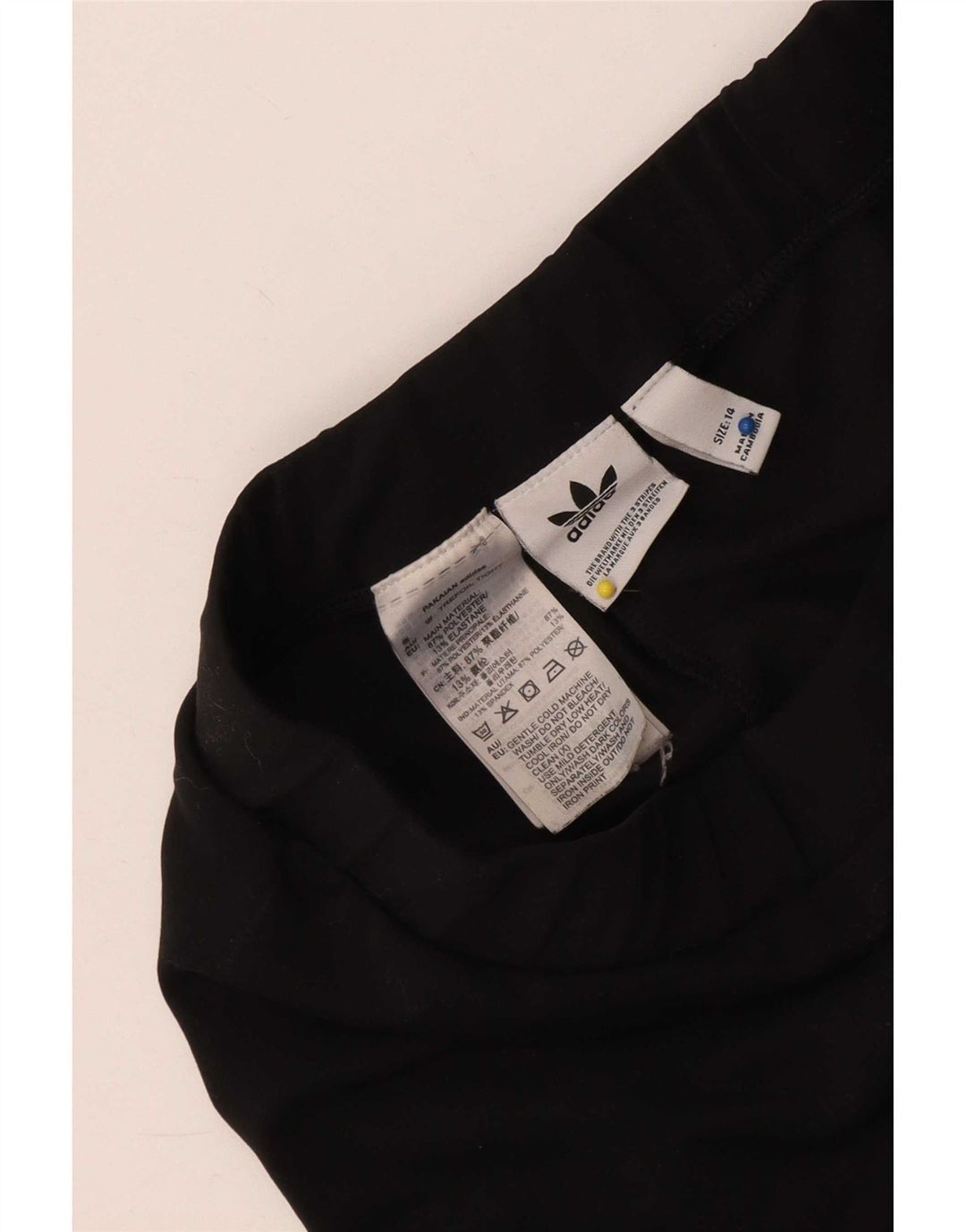 Adidas Mädchen-Leggings, 13–14 Jahre, schwarzes Polyester