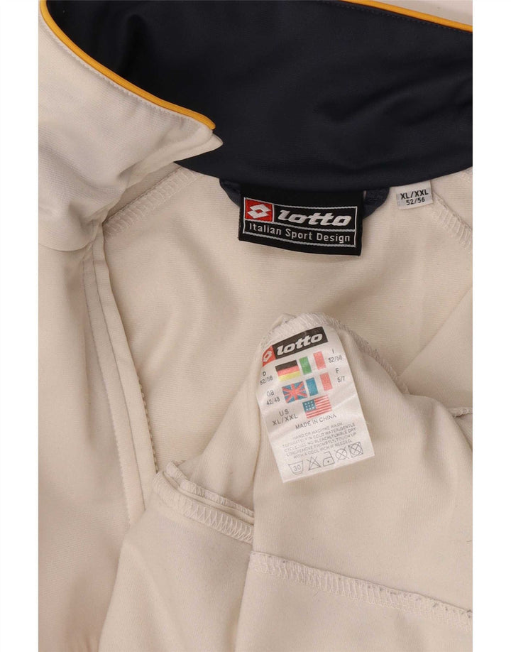 Lotto Herren-Trainingsanzugoberteil, UK-Größe 42/48, Größe L, Weiß, Farbblock