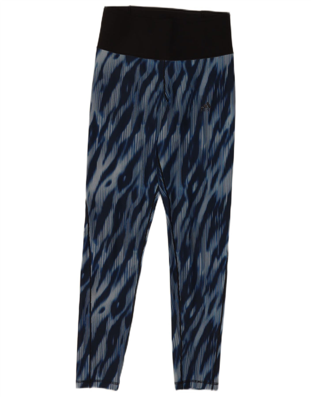 Adidas Damen Leggings UK 8-10 Small Blue Tie Dye Polyester