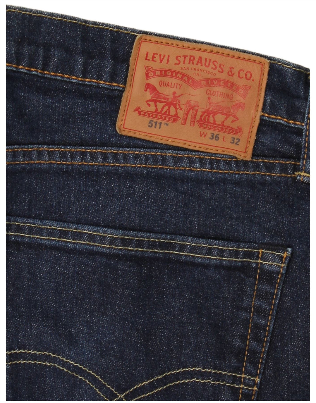 Levi's Herren 511 Slim Jeans W36 L32 Marineblau Baumwolle