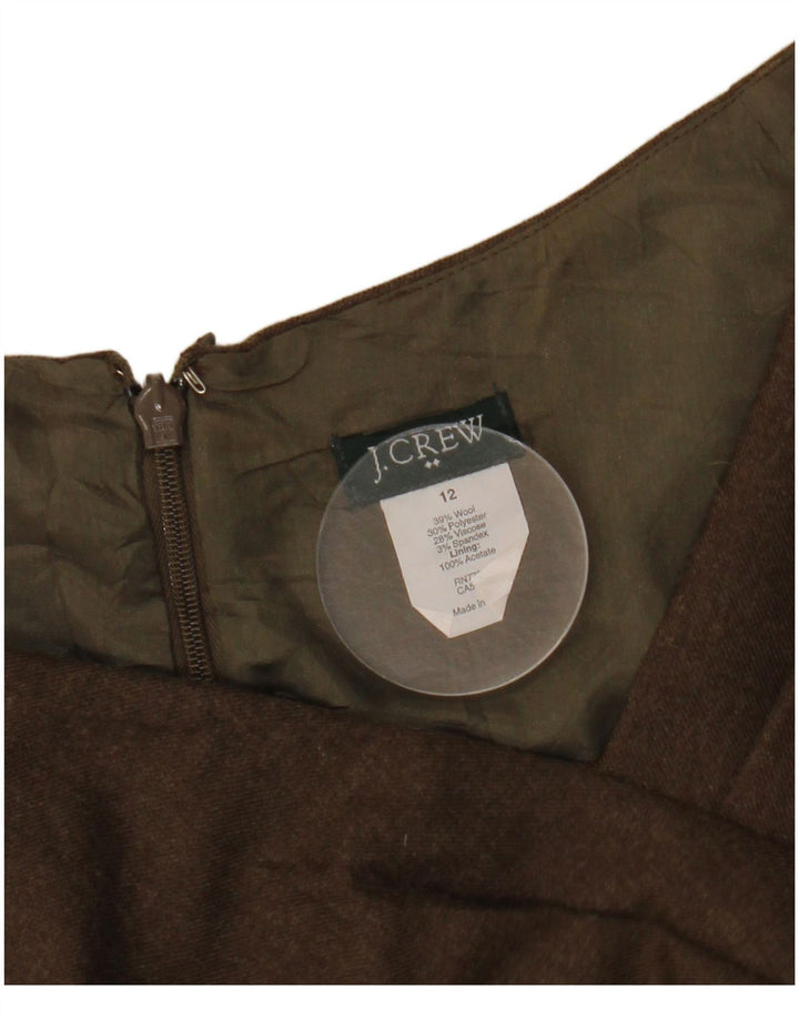 J. CREW Damen Etuikleid US 12 Große braune Wolle