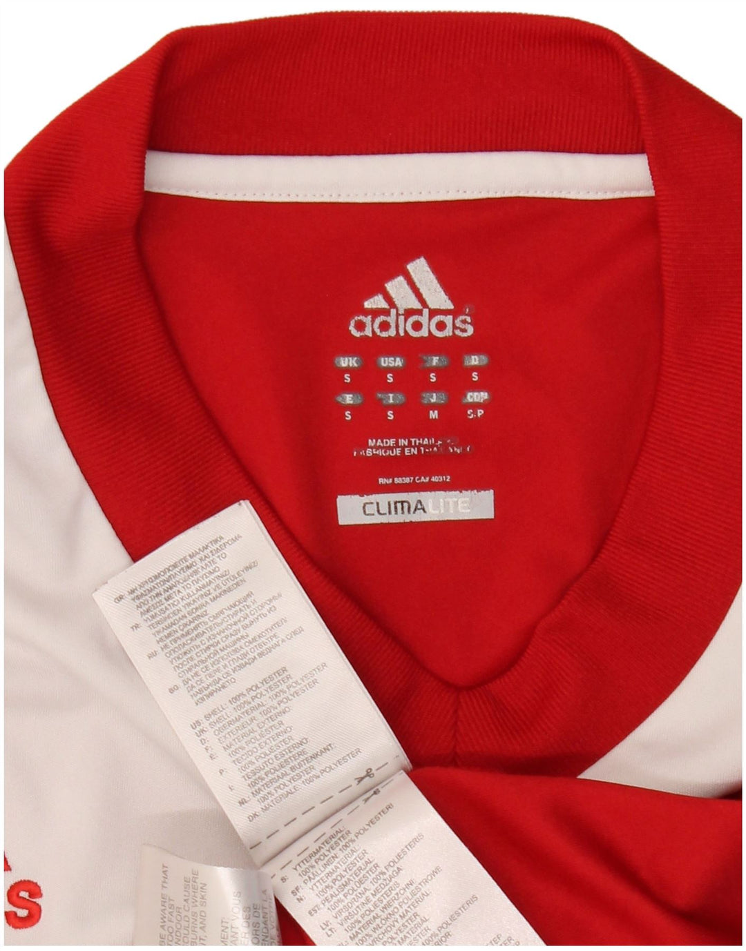 Adidas Damen Climalite Top Langarm UK 10 Small Rot Farbblock