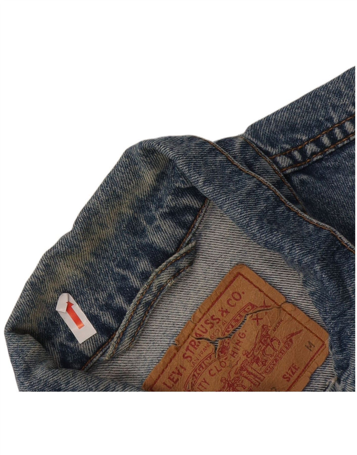 Levi's Herren Jeansjacke UK 38 Mittelblaue Baumwolle