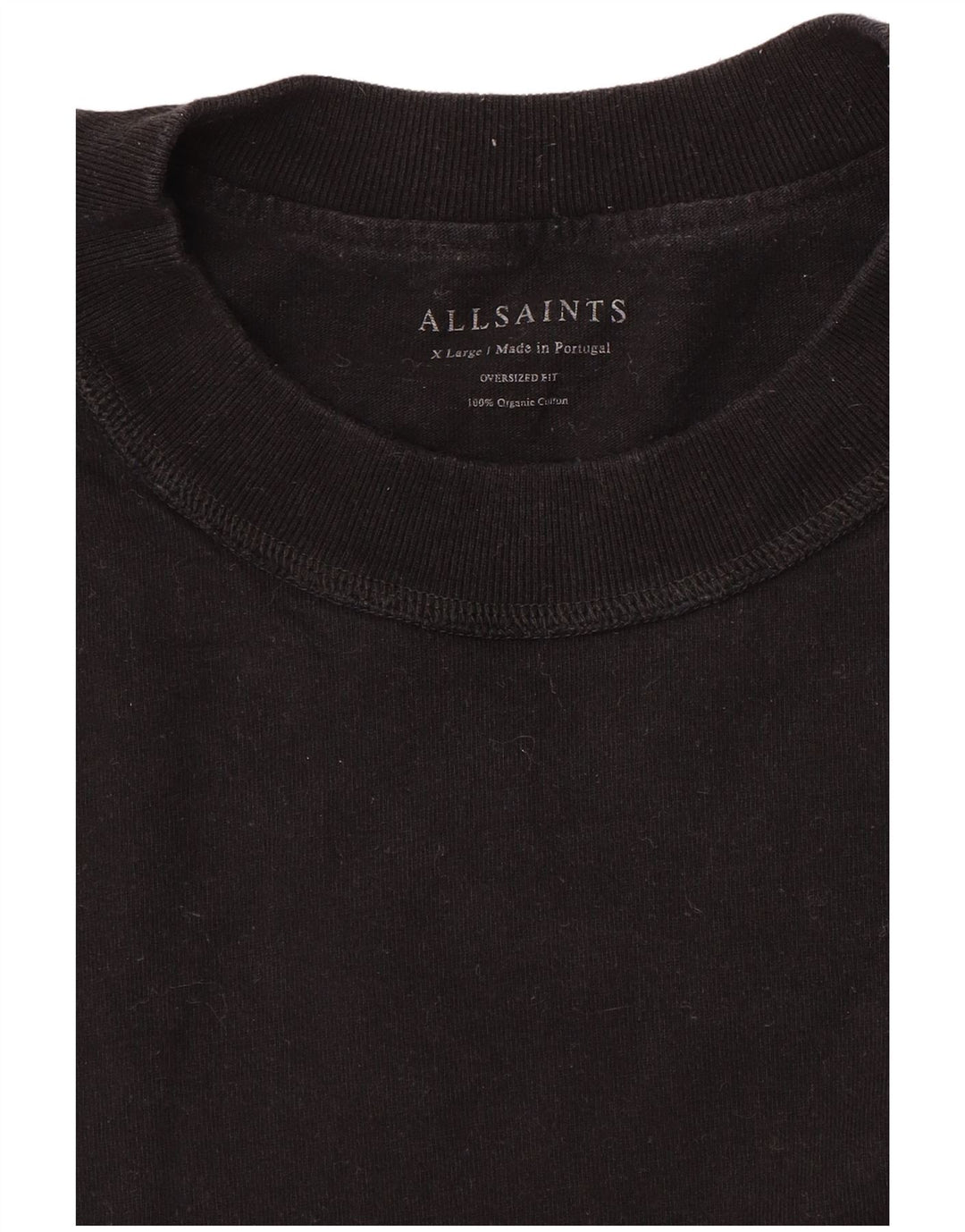 All Saints Herren T-Shirt Top XL Schwarz Baumwolle
