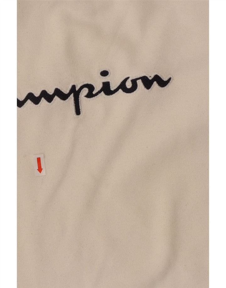 CHAMPION Herren-Sweatshirt mit Grafik, groß, aus weißer Baumwolle