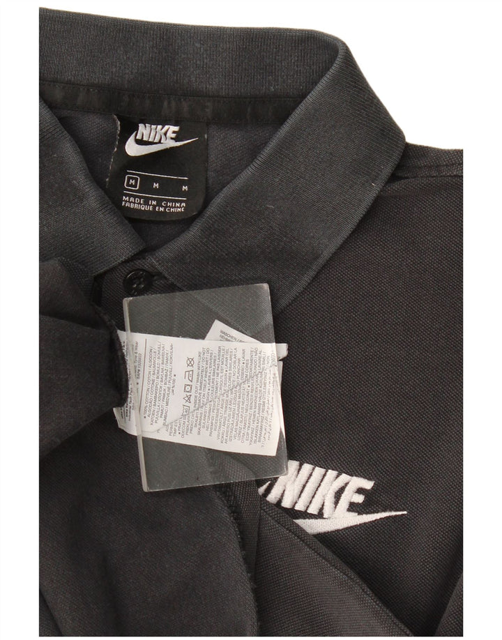 Nike Herren-Poloshirt, mittelgroß, schwarze Baumwolle