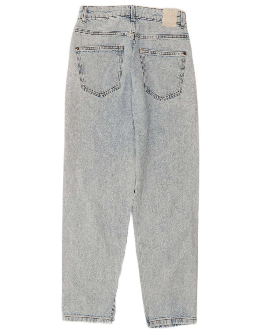 Zara Damen Distressed High Waist Jeans EU 36 XS W26 L27 Blaue Baumwolle