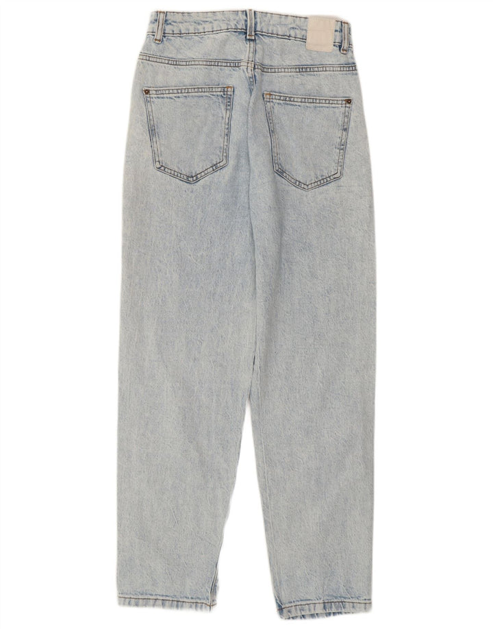 Zara Damen Distressed High Waist Jeans EU 36 XS W26 L27 Blaue Baumwolle