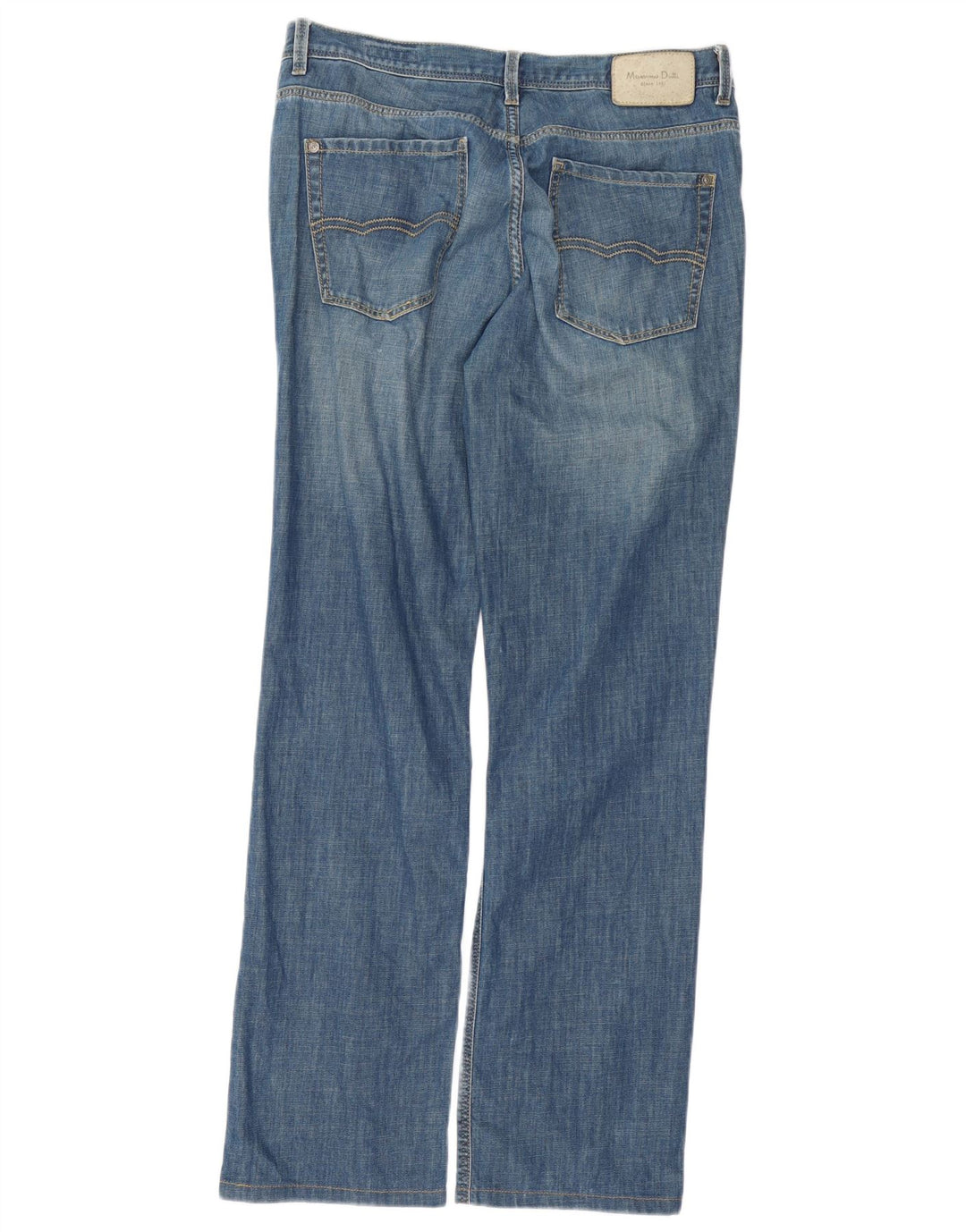 Massimo Dutti Herren Straight Jeans EU 42 Large W32 L32 Blaue Baumwolle