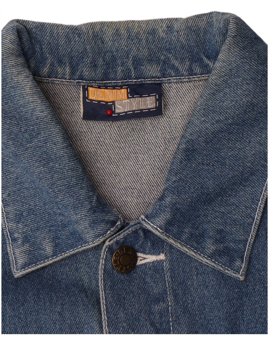 Jeansjacke für Herren im Denim-Stil, EU 50, Größe L, aus blauer Baumwolle