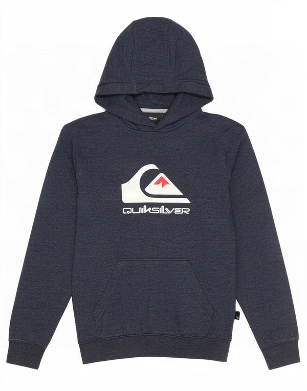 Quiksilver Jungen-Pullover mit grafischem Kapuzenpullover, 13–14 Jahre, marineblaue Baumwolle