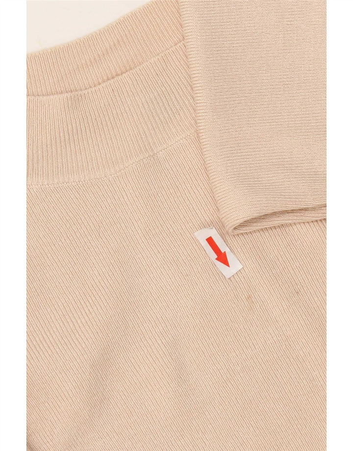 Oasis Damen Crop Top 3/4 Ärmel UK 12 Mittelbeige Viskose