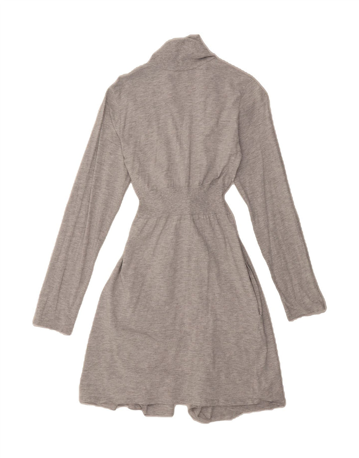 CHICCO Womens Wrap Cardigan Sweater UK 10 Small Grey Cotton Vintage Chicco and Second-Hand Chicco from Messina Hembry 