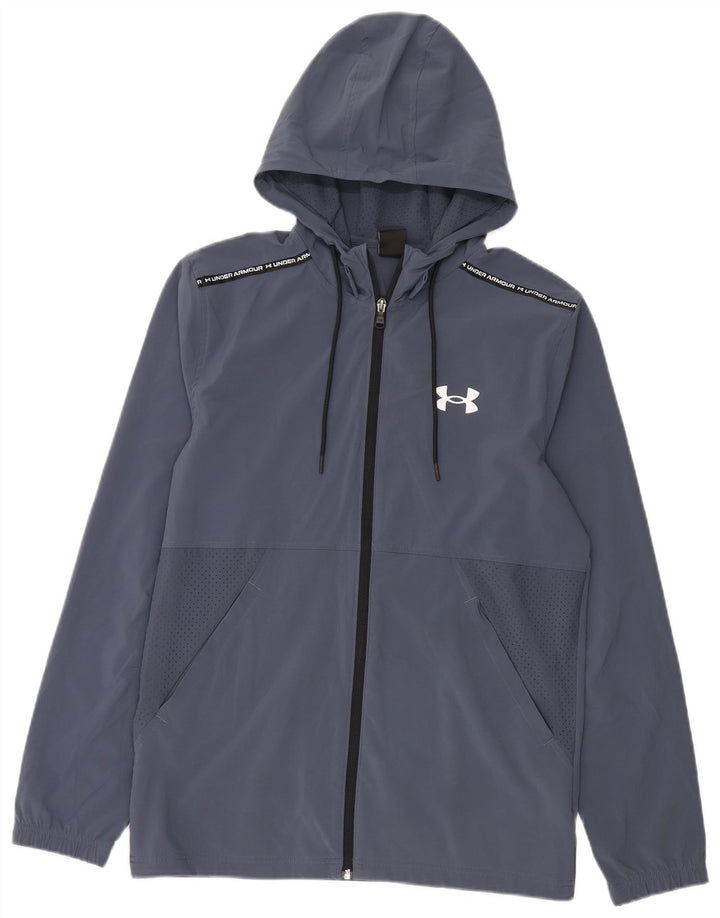 Under Armour Herren-Kapuzenpullover mit Reißverschluss, mittleres Marineblau, Polyester