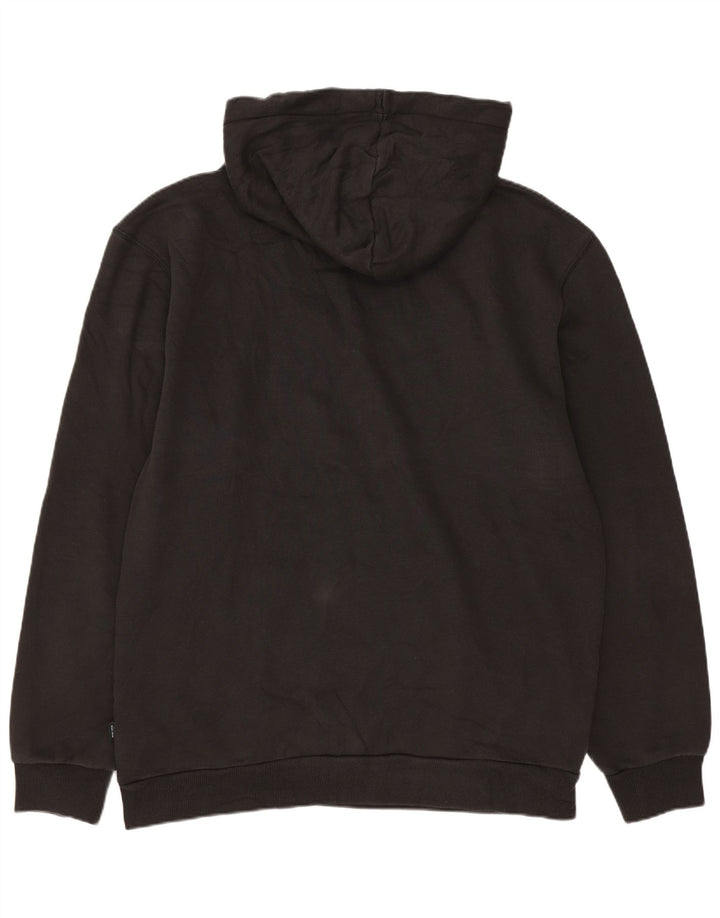 Puma Herren Grafik-Hoodie-Pullover aus mittelschwarzer Baumwolle