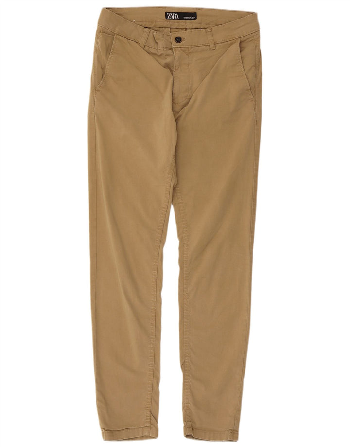 Zara Slim Chino-Hose für Herren, EU 40, Größe M, W31, L29, Beige, Baumwolle